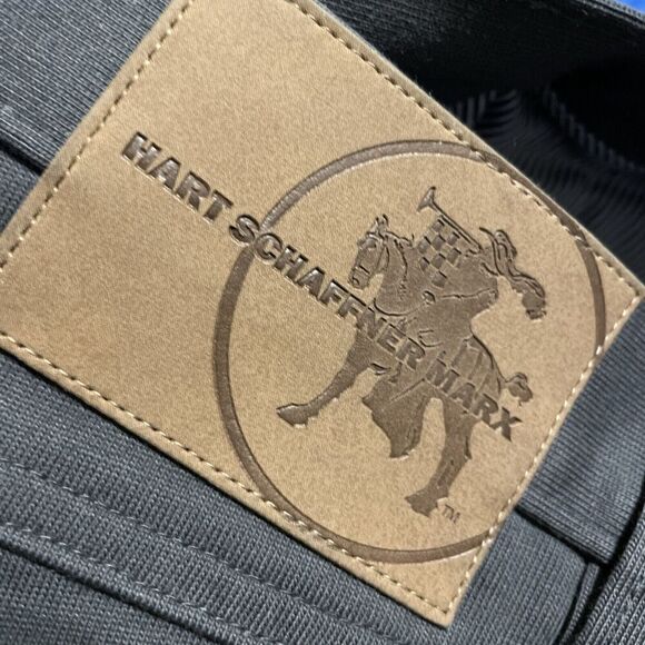 Hart Schaffner Marx Pants Mens 34x34 Gray Flat Front 5-Pocket Golf Casual Cotton - Picture 4 of 7